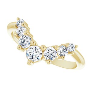 14K Yellow 1/2 CTW Natural Diamond Contour Band - BN & CO JEWELRY