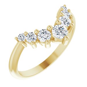 14K Yellow 1/2 CTW Natural Diamond Contour Band - BN & CO JEWELRY