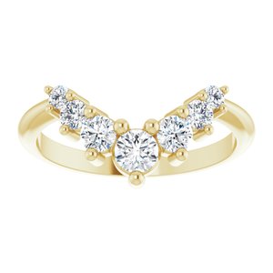 14K Yellow 1/2 CTW Natural Diamond Contour Band - BN & CO JEWELRY