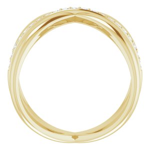 14K Yellow 1/6 CTW Diamond Criss-Cross Ring - BN & CO JEWELRY