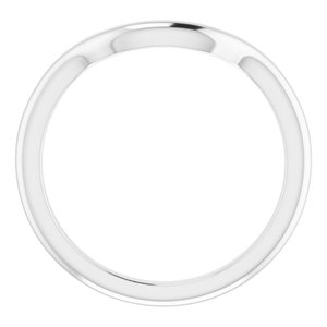 14K White Band for 8 mm Asscher Ring - BN & CO JEWELRY