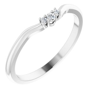 14K White .04 CTW Diamond Matching Band - BN & CO JEWELRY