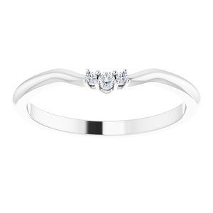 14K White .04 CTW Diamond Matching Band - BN & CO JEWELRY