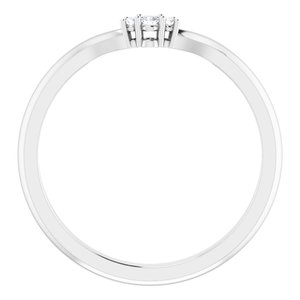 14K White .04 CTW Diamond Matching Band - BN & CO JEWELRY