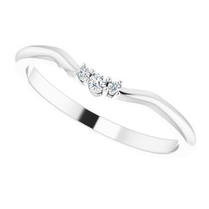 14K White .04 CTW Diamond Matching Band - BN & CO JEWELRY