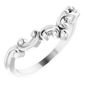 14K White Contour Band - BN & CO JEWELRY