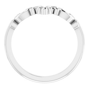 14K White Contour Band - BN & CO JEWELRY