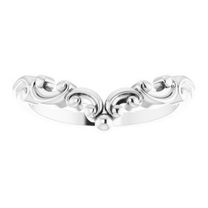 14K White Contour Band - BN & CO JEWELRY