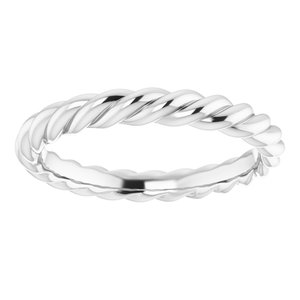 Continuum Sterling Silver 3 mm Skinny Rope Band Size 8.5 - BN & CO JEWELRY