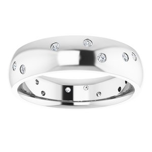 14K White 1/5 CTW Diamond Scattered Accented Band - BN & CO JEWELRY