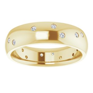 14K Yellow 1/5 CTW Diamond Scattered Accented Band - BN & CO JEWELRY