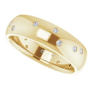 14K Yellow 1/5 CTW Diamond Scattered Accented Band - BN & CO JEWELRY