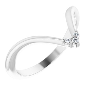 14K White .025 CTW Natural Diamond Matching Band - BN & CO JEWELRY