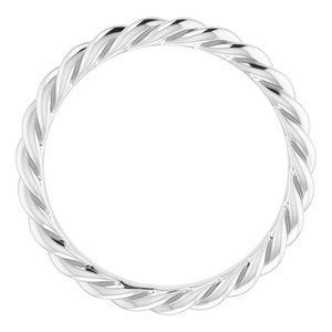 Continuum Sterling Silver 3 mm Skinny Rope Band Size 8.5 - BN & CO JEWELRY