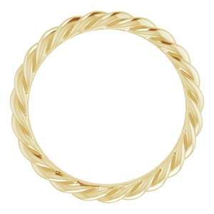 14K Yellow 3 mm Skinny Rope Band Size 8.5 - BN & CO JEWELRY