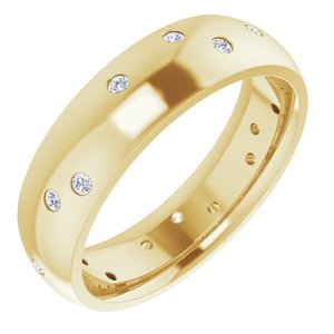 14K Yellow 1/5 CTW Diamond Scattered Accented Band - BN & CO JEWELRY