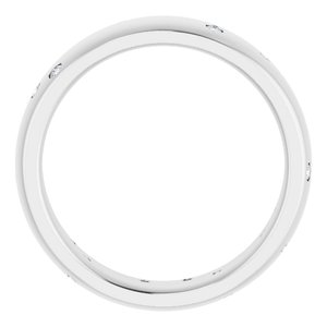 14K White 1/5 CTW Diamond Scattered Accented Band - BN & CO JEWELRY