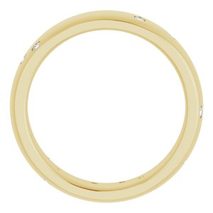 14K Yellow 1/5 CTW Diamond Scattered Accented Band - BN & CO JEWELRY