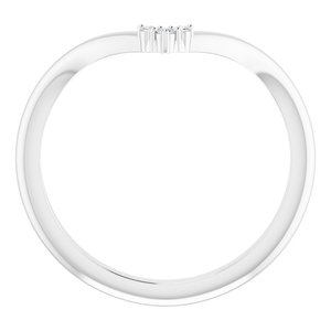 14K White .025 CTW Natural Diamond Matching Band - BN & CO JEWELRY