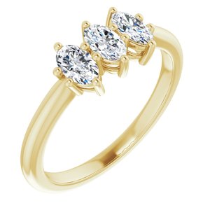 14K Yellow 3/4 CTW Lab-Grown Diamond Anniversary Band - BN & CO JEWELRY