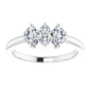 14K White 3/4 CTW Lab-Grown Diamond Anniversary Band - BN & CO JEWELRY