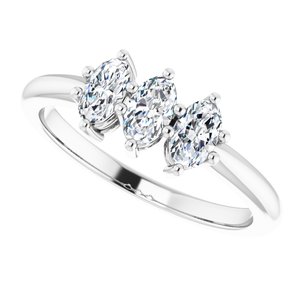 14K White 3/4 CTW Lab-Grown Diamond Anniversary Band - BN & CO JEWELRY