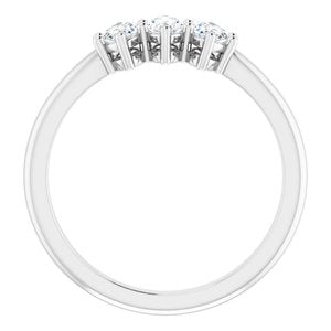 14K White 3/4 CTW Lab-Grown Diamond Anniversary Band - BN & CO JEWELRY