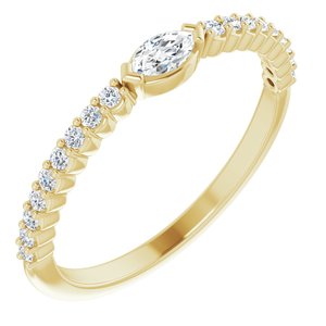 14K Yellow 1/4 CTW Diamond Stackable Ring - BN & CO JEWELRY