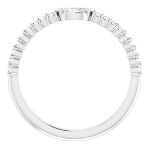 14K White 1/4 CTW Diamond Stackable Ring - BN & CO JEWELRY