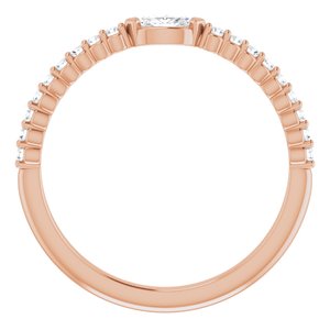 14K Rose 1/4 CTW Diamond Stackable Ring - BN & CO JEWELRY