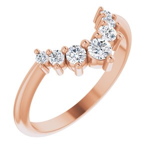 14K Rose 1/3 CTW Natural Diamond Contour Band - BN & CO JEWELRY