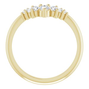 14K Yellow 1/3 CTW Natural Diamond Contour Band - BN & CO JEWELRY