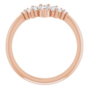 14K Rose 1/3 CTW Natural Diamond Contour Band - BN & CO JEWELRY