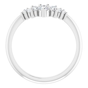 14K White 1/3 CTW Natural Diamond Contour Band - BN & CO JEWELRY