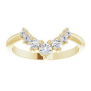 14K Yellow 1/3 CTW Natural Diamond Contour Band - BN & CO JEWELRY
