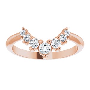 14K Rose 1/3 CTW Natural Diamond Contour Band - BN & CO JEWELRY
