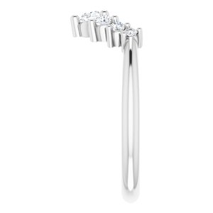 14K White 1/3 CTW Natural Diamond Contour Band - BN & CO JEWELRY