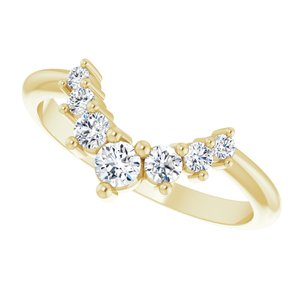14K Yellow 1/3 CTW Natural Diamond Contour Band - BN & CO JEWELRY