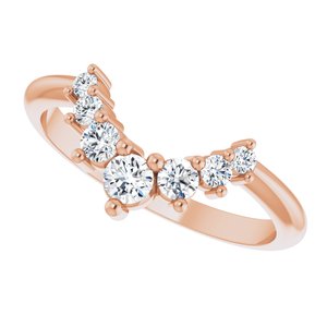 14K Rose 1/3 CTW Natural Diamond Contour Band - BN & CO JEWELRY