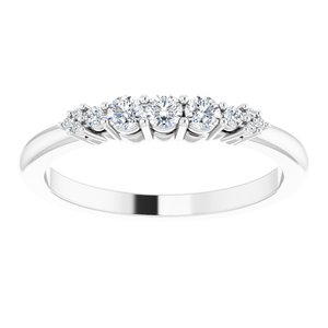 14K White 1/5 CTW Diamond Stackable Ring - BN & CO JEWELRY