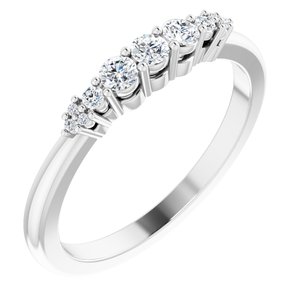 14K White 1/5 CTW Diamond Stackable Ring - BN & CO JEWELRY