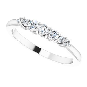 14K White 1/5 CTW Diamond Stackable Ring - BN & CO JEWELRY