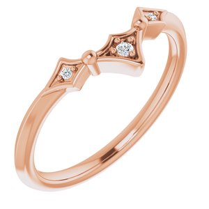 14K Rose .025 CTW Natural Diamond Contour Band - BN & CO JEWELRY