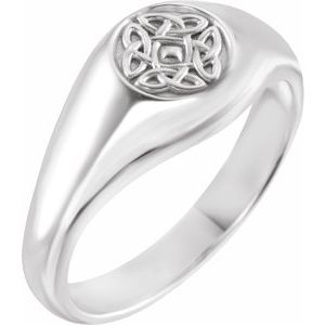 14K White Celtic-Inspired Ring - BN & CO JEWELRY