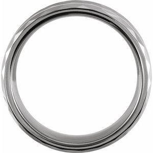 Tungsten 8 mm Faceted Size 11.5 Band - BN & CO JEWELRY