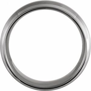 Tungsten 8 mm Beveled-Edge Size 10.5 Band with Satin Finish - BN & CO JEWELRY