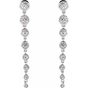 14K White 1 3/4 CTW Lab-Grown Diamond Earrings - BN & CO JEWELRY