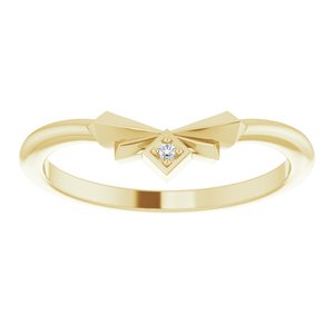 14K Yellow .0075 CT Natural Diamond Accented Contour Band - BN & CO JEWELRY