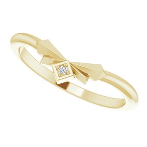 14K Yellow .0075 CT Natural Diamond Accented Contour Band - BN & CO JEWELRY
