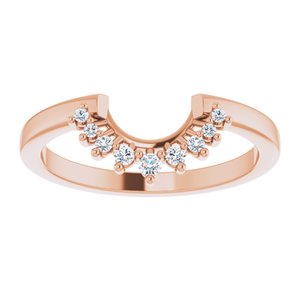 14K Rose .06 CTW Diamond Matching Band - BN & CO JEWELRY